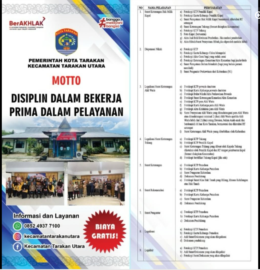 MOTTO KECAMATAN TARAKAN UTARA